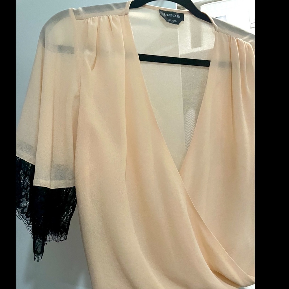 Bebe romantic sheer blouse